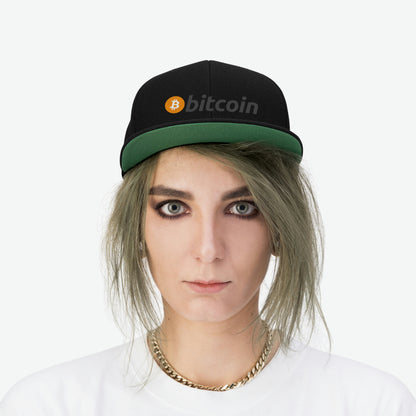 BTC1 Bitcoin Flat Bill Hat, Four Colors