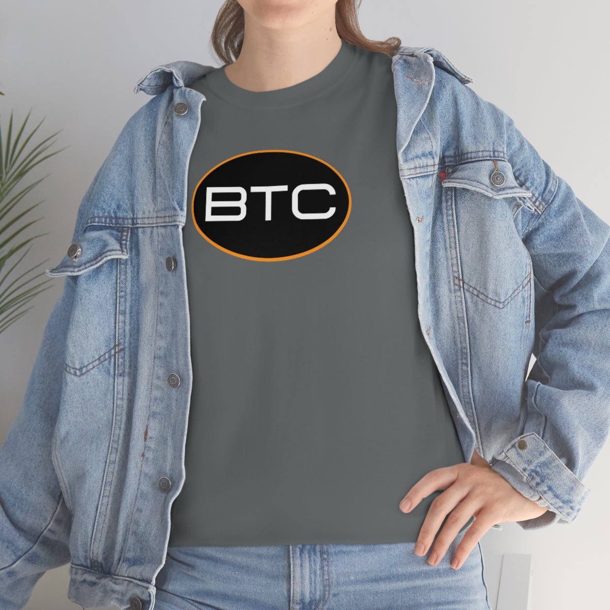 BTC Oval #1 Cotton T-Shirt, Blackout Version