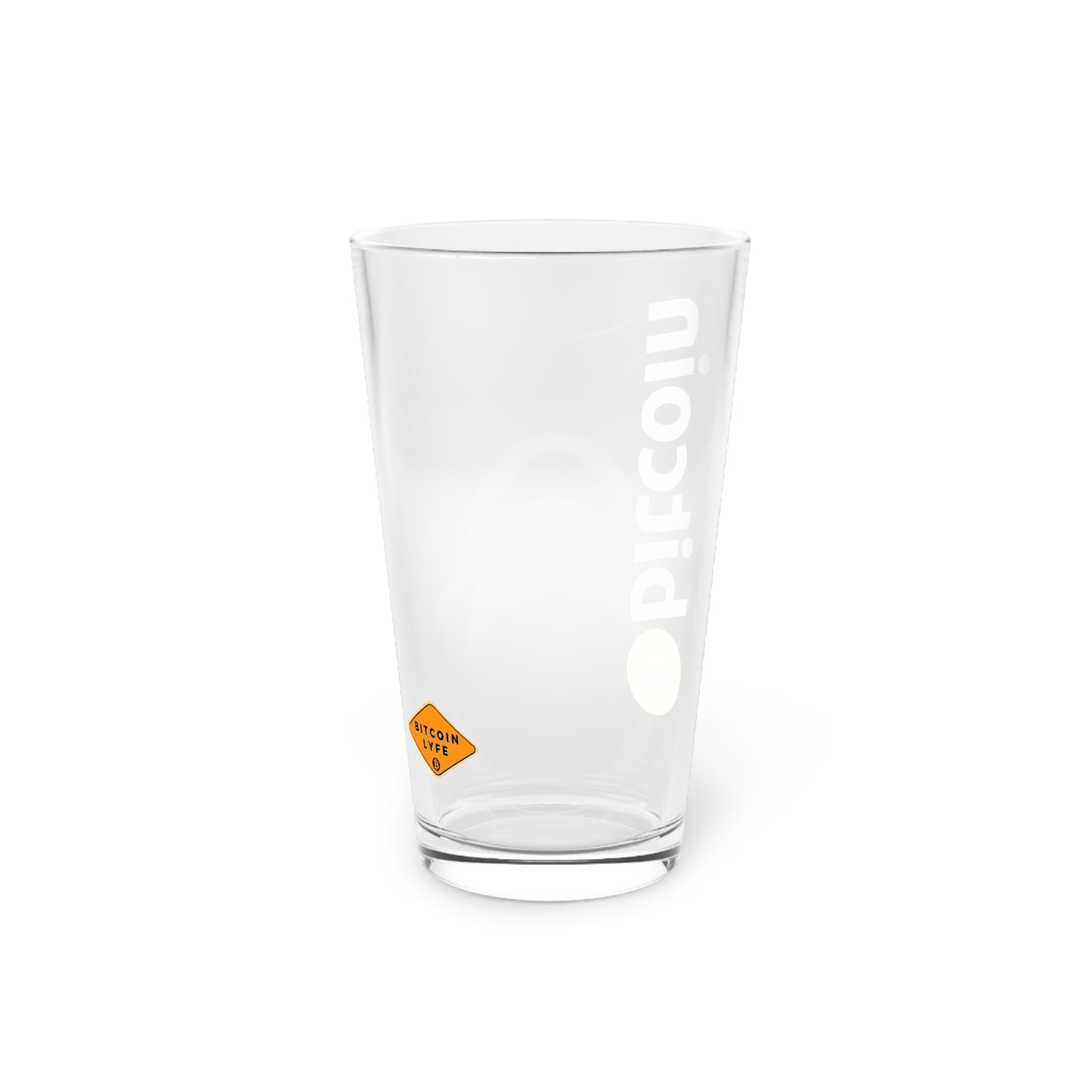 Bitcoin Pint Glass, BTC1