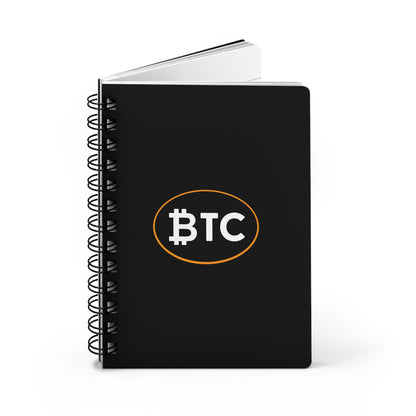 Bitcoin Oval #4 Spiral Bound Journal, Blackout Version