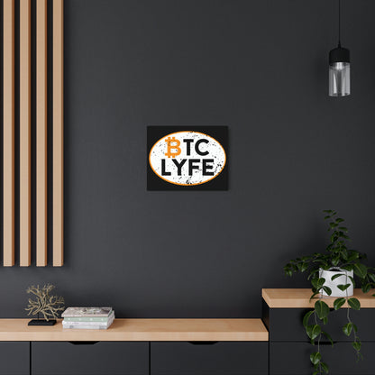 Bitcoin LYFE Oval Metal Art Sign