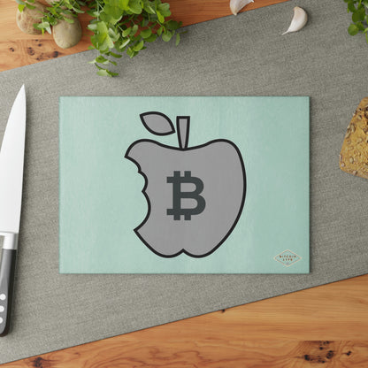 The B Apple Glass Cutting Board