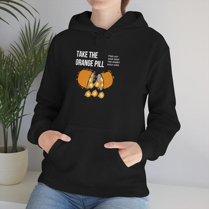 Rabbit Hole Orange Pill Hooded Sweatshirt