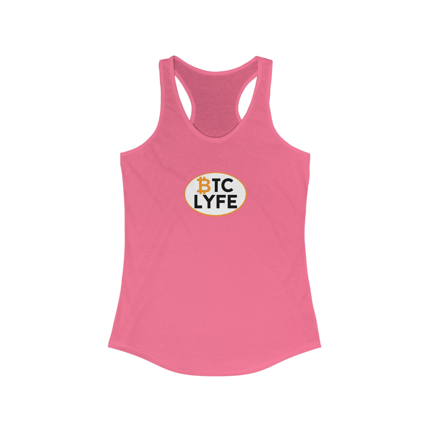 Bitcoin LYFE (Oval) Racerback Tank