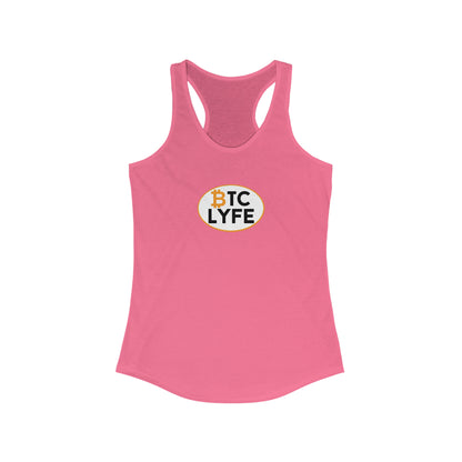 Bitcoin LYFE (Oval) Racerback Tank