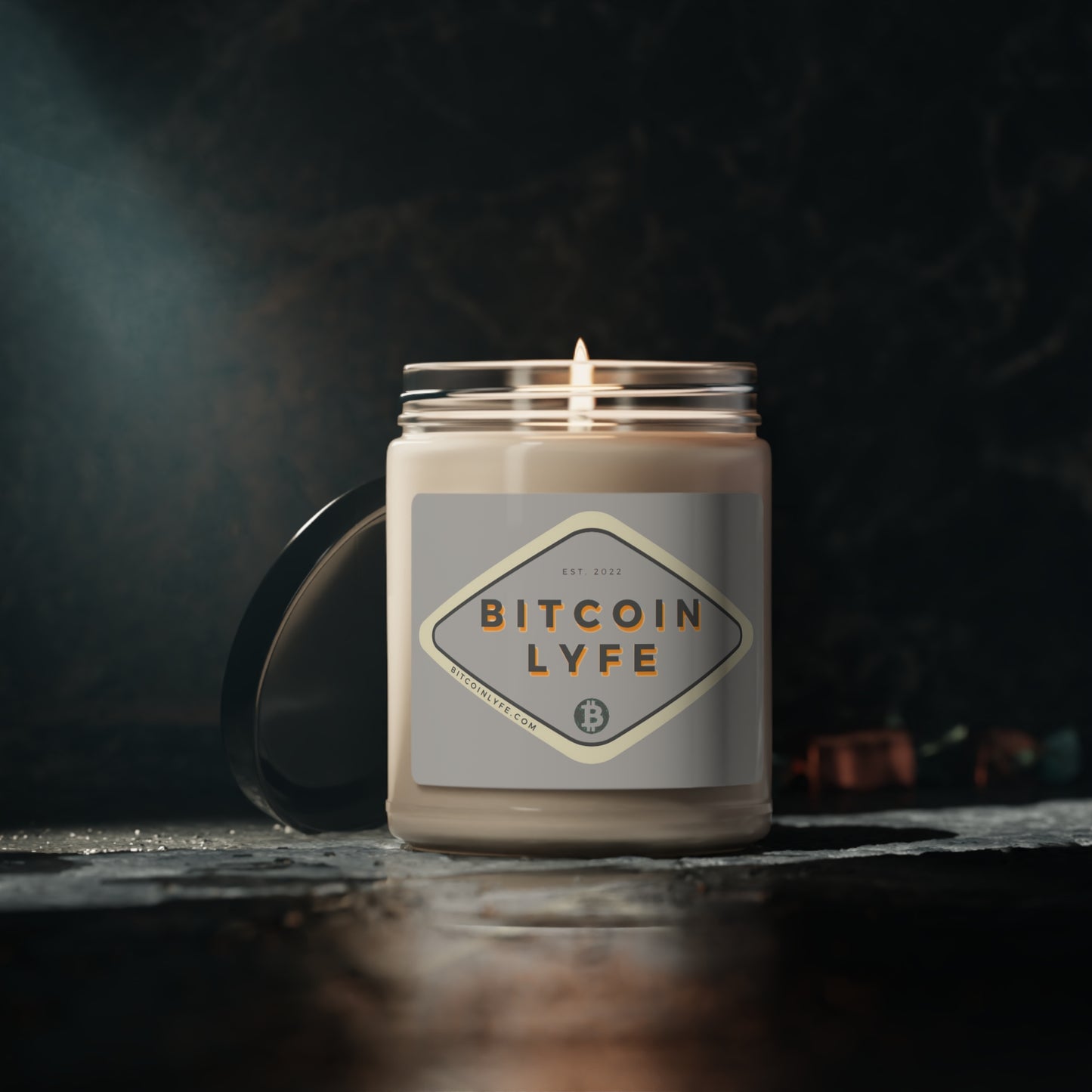 Bitcoin LYFE (Transparent) Scented Soy Candle, 9oz