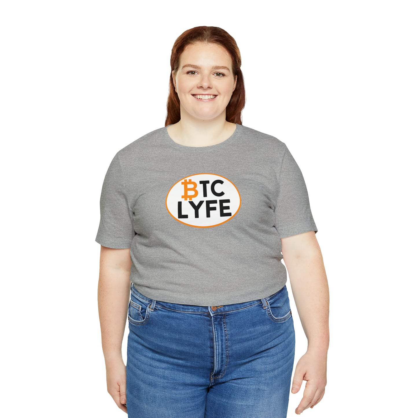 Bitcoin LYFE (Oval) Short Sleeve T-Shirt