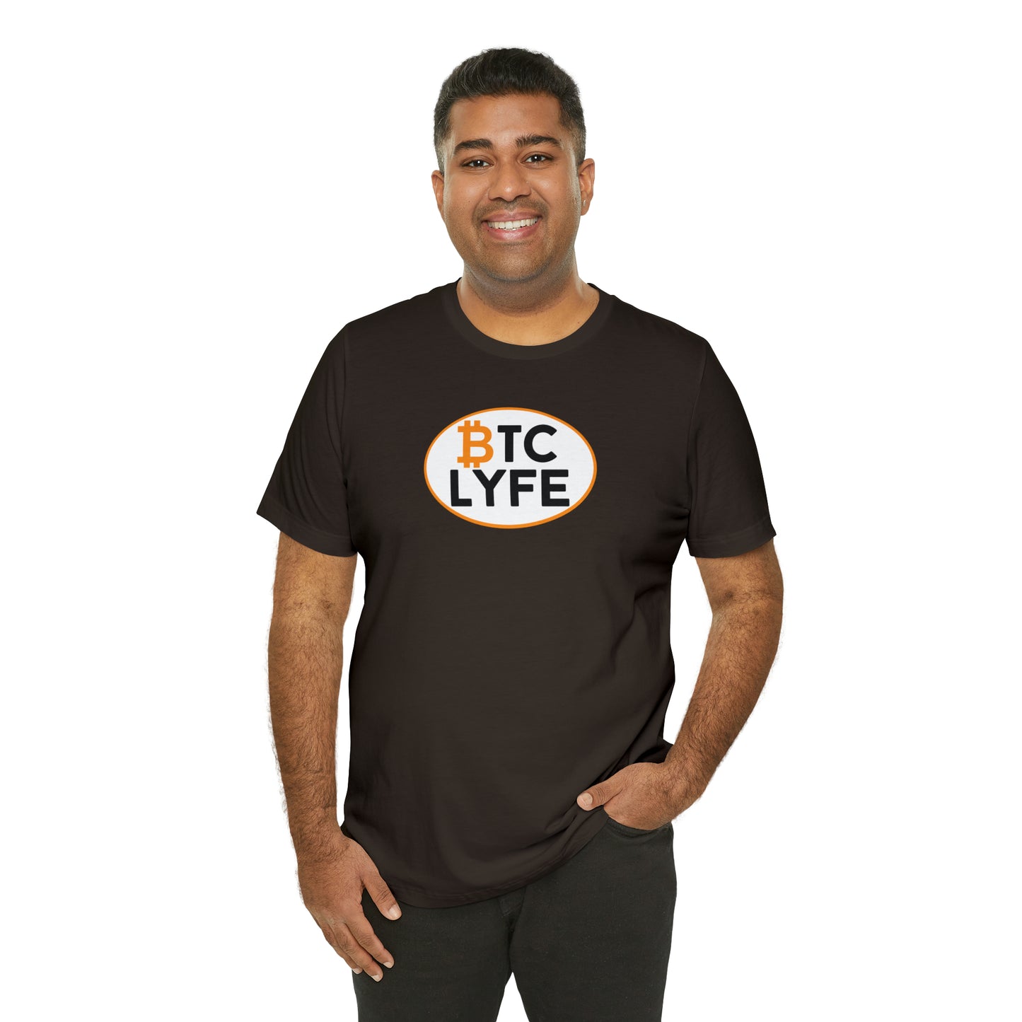 Bitcoin LYFE (Oval) Short Sleeve T-Shirt