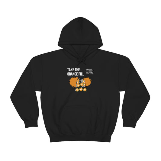 Rabbit Hole Orange Pill Hooded Sweatshirt