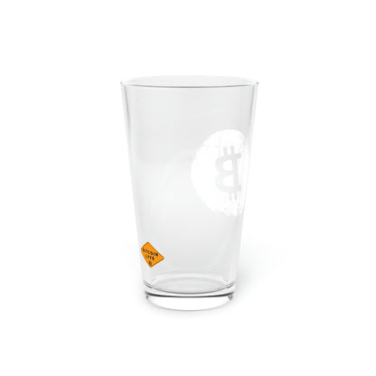 Bitcoin Pint Glass, BTC7