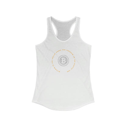 Bitcoin LYFE Trojan Horse Racerback Tank