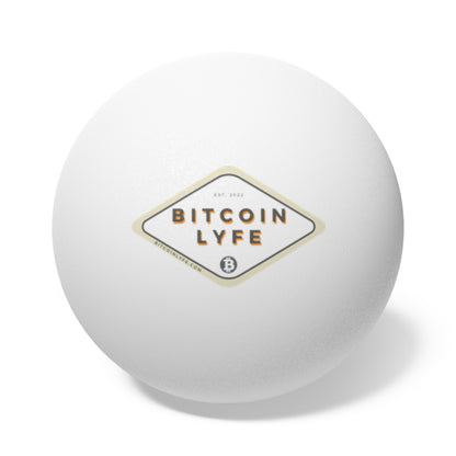 Bitcoin LYFE (Transparent) Ping Pong Balls, 6 pcs