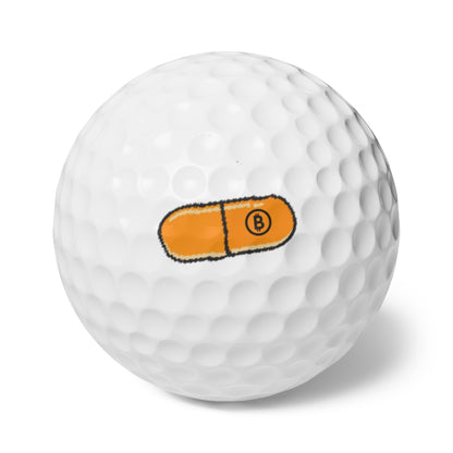 Orange Pill Golf Balls, 6pcs