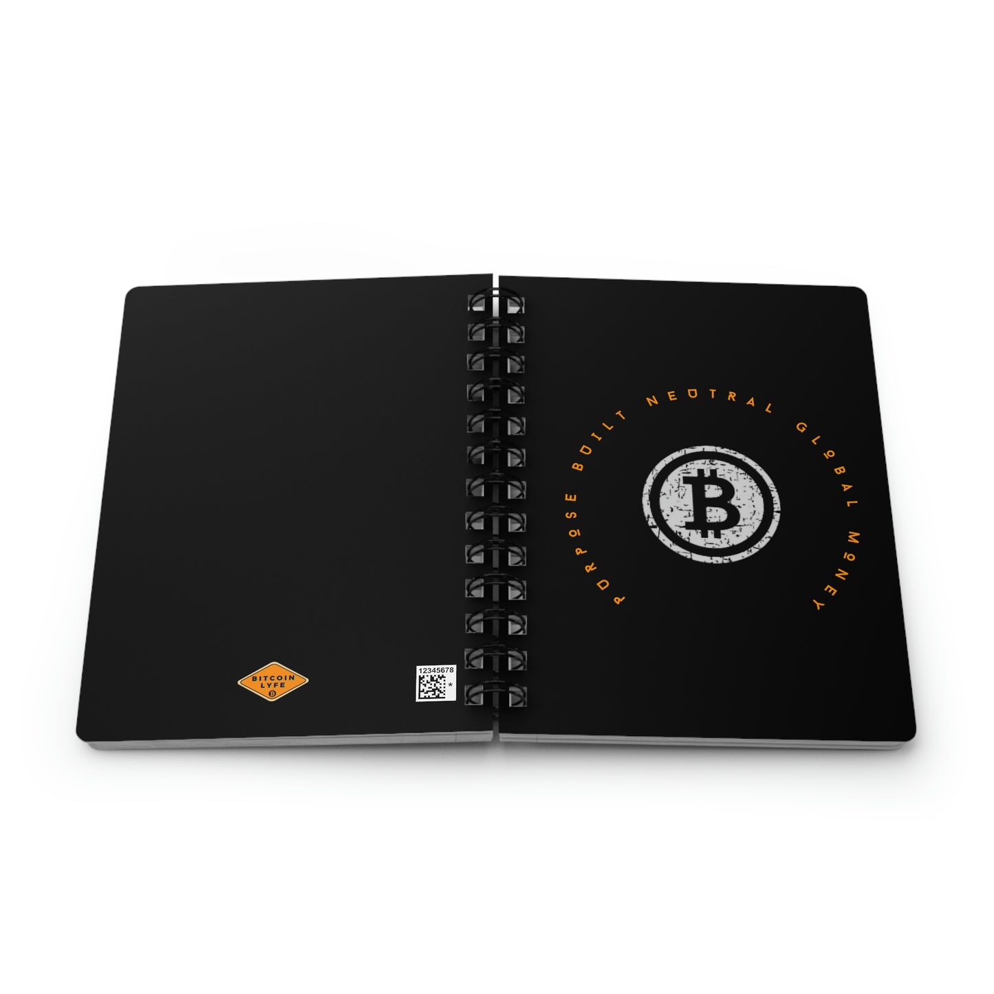 Bitcoin LYFE Spiral Bound Journal, Global Money