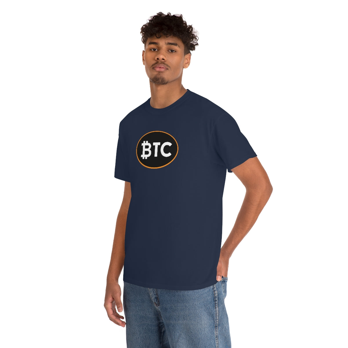 BTC Oval #4 Cotton T-Shirt, Blackout Version