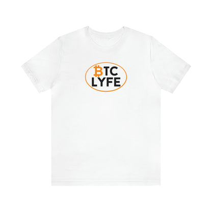 Bitcoin LYFE (Oval) Short Sleeve T-Shirt