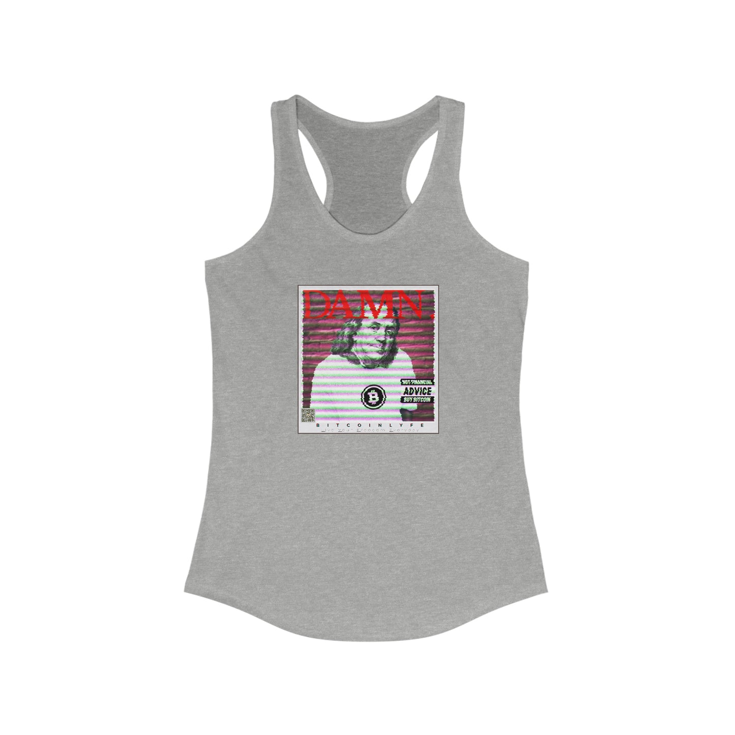 Bitcoin LYFE Damn Racerback Tank