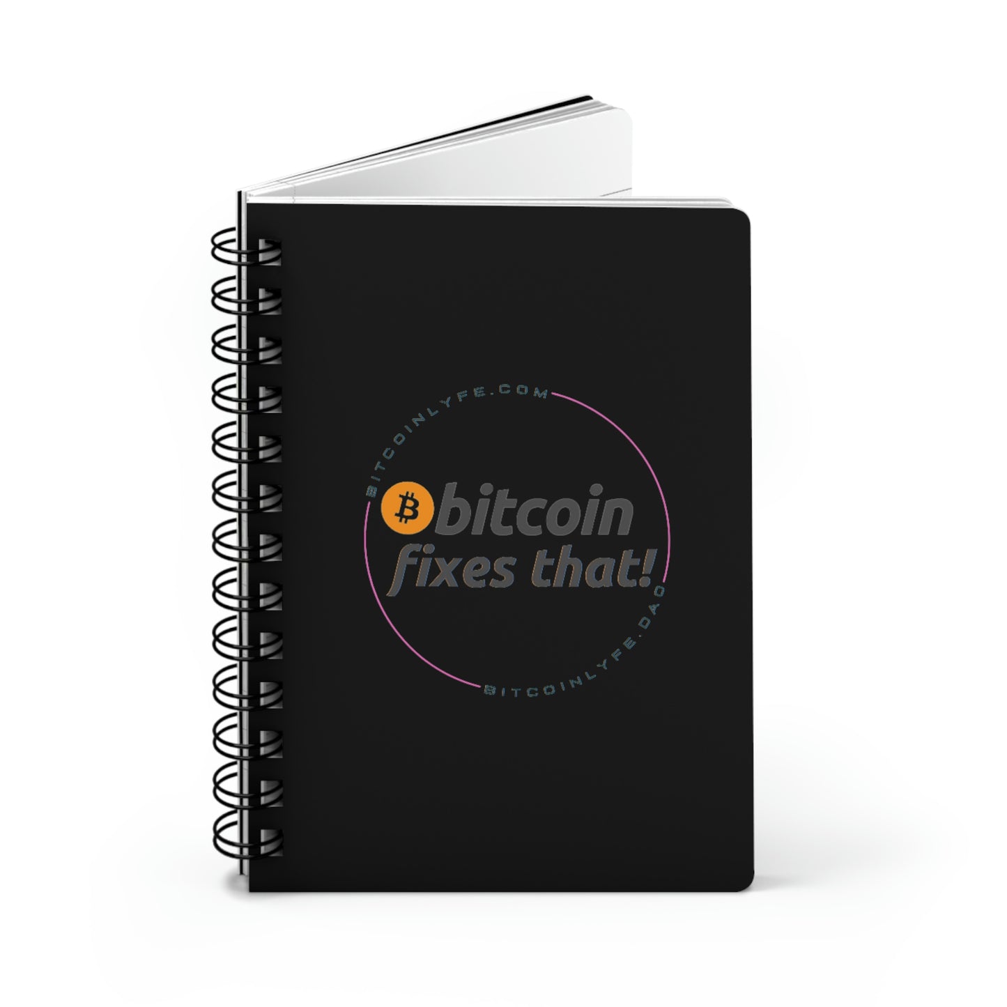 Bitcoin LYFE Spiral Bound Journal, BTC Fixes That