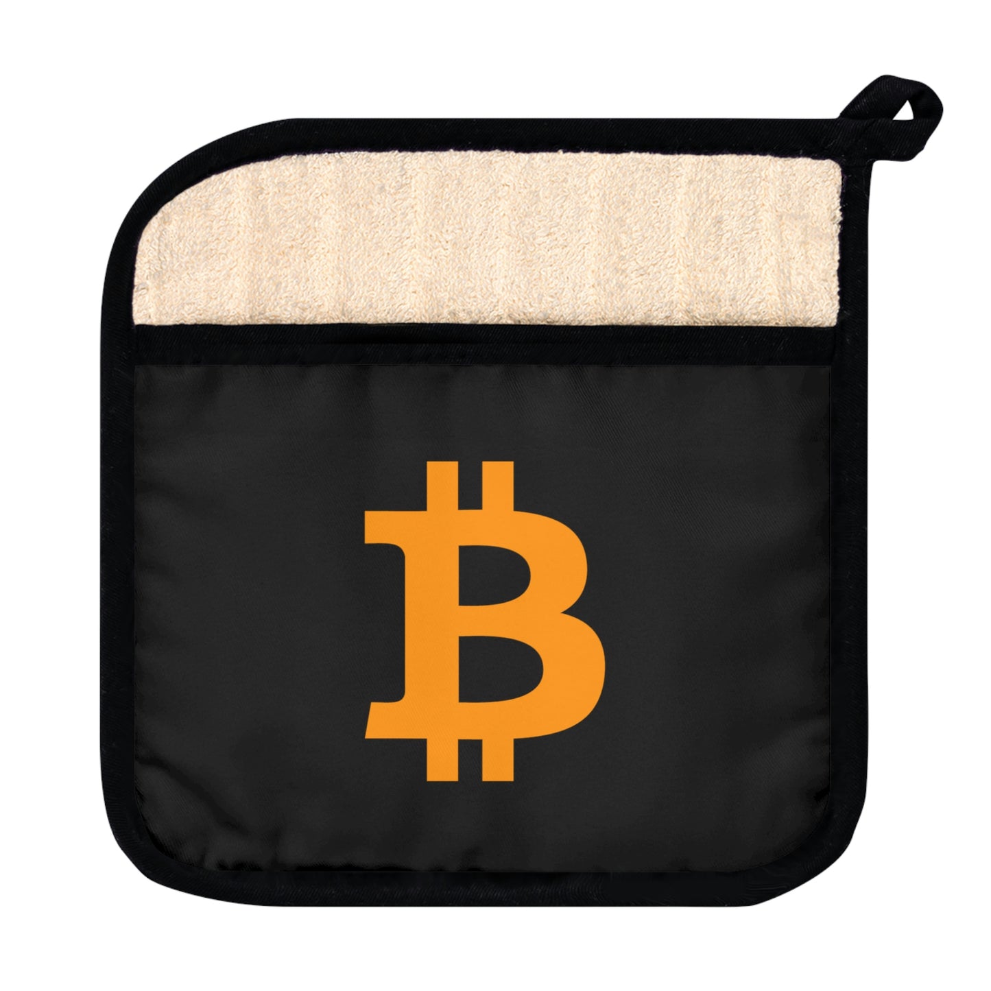 Bitcoin Pot Holder with Pocket, BTC3