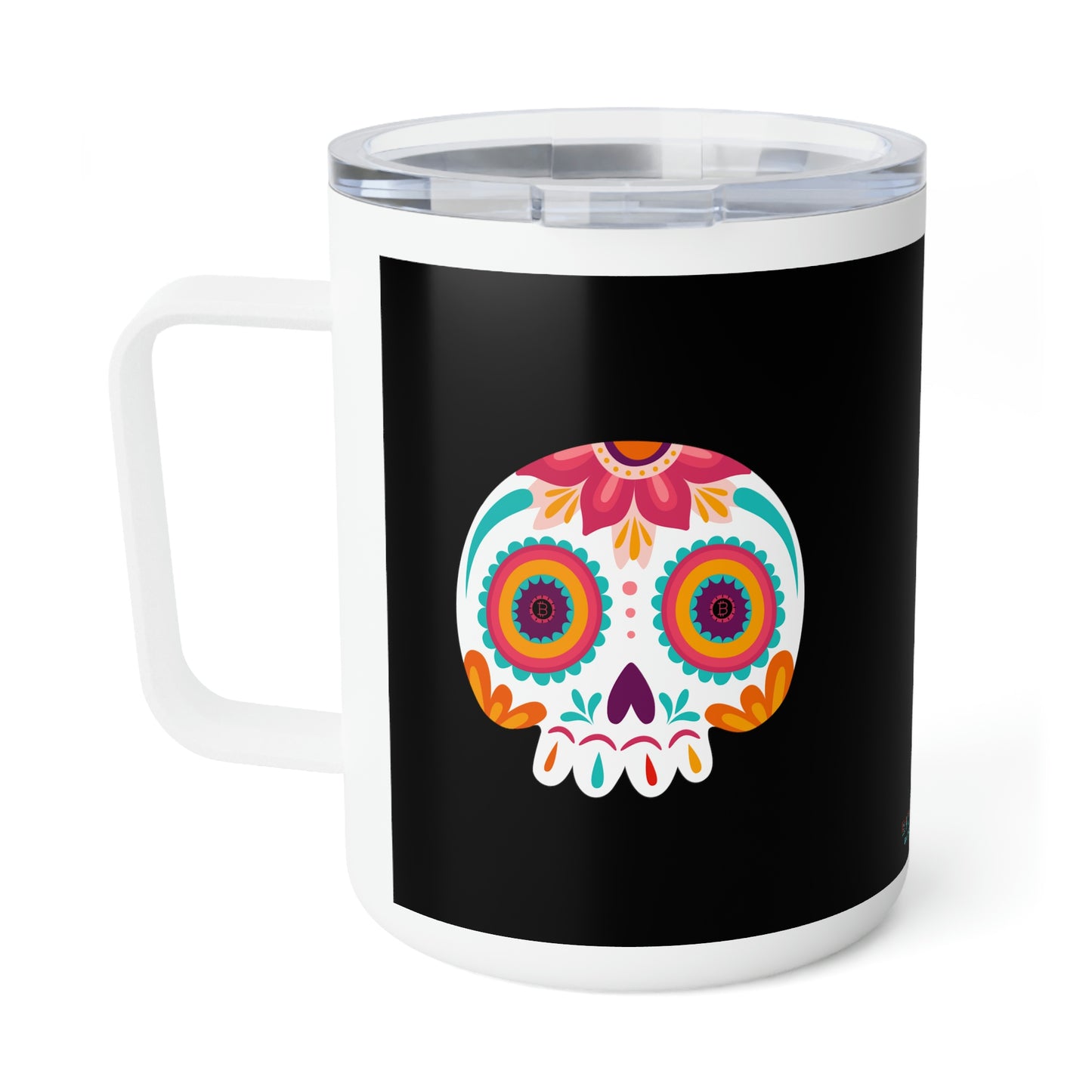 Día de los Muertos BTC 10oz Insulated Coffee Mug, Dieciocho