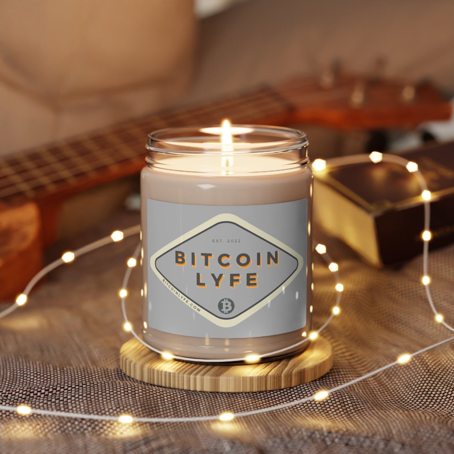 Bitcoin LYFE (Transparent) Scented Soy Candle, 9oz