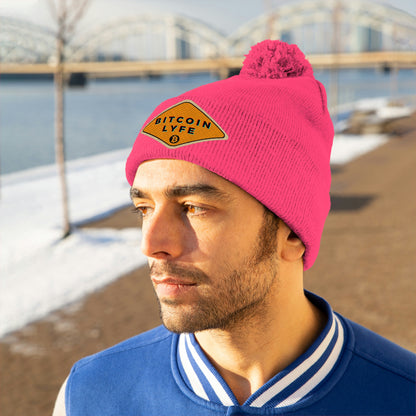 Bitcoin LYFE Pom Pom Beanie