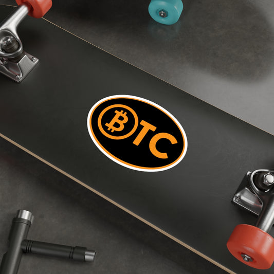 BTC #5 Oval Stickers, Blackout Version