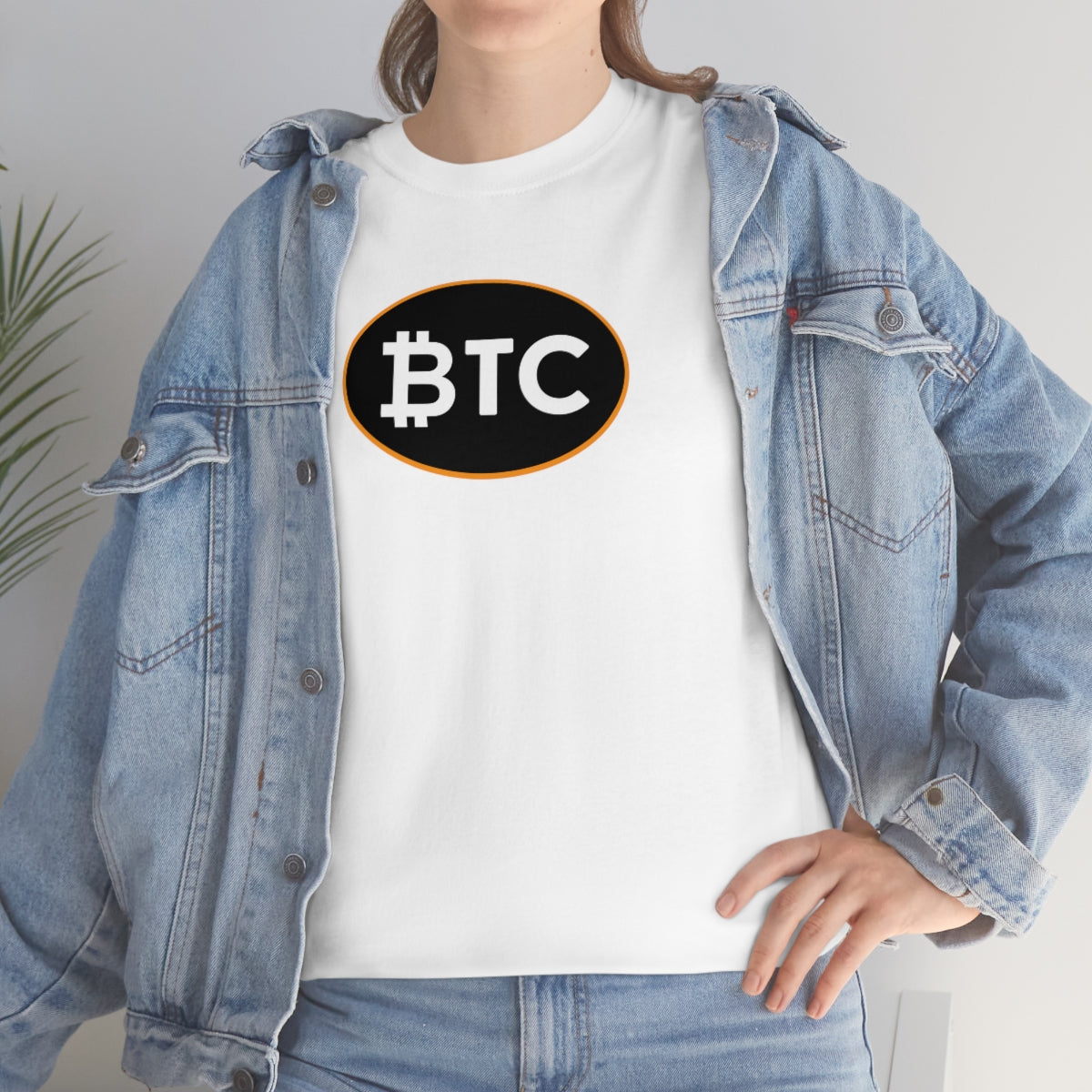 BTC Oval #4 Cotton T-Shirt, Blackout Version