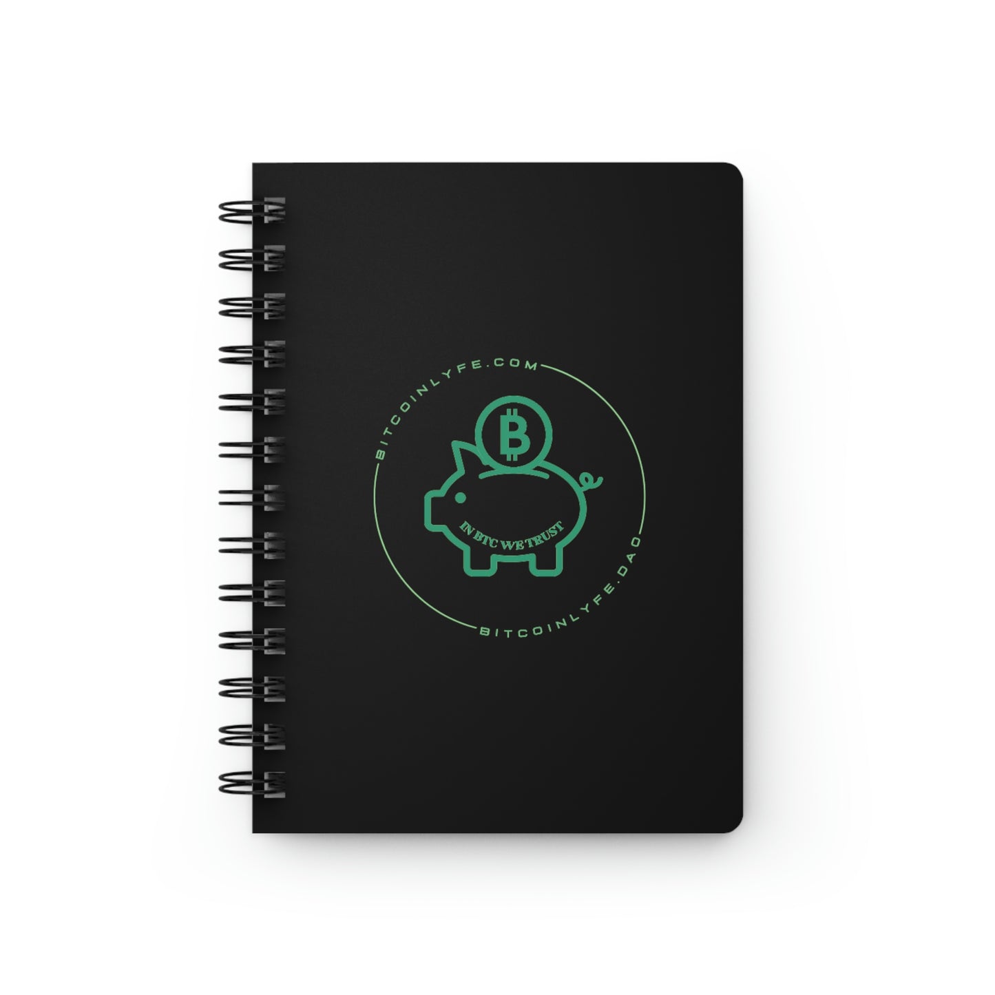 Bitcoin LYFE Spiral Bound Journal, Piggy Bank