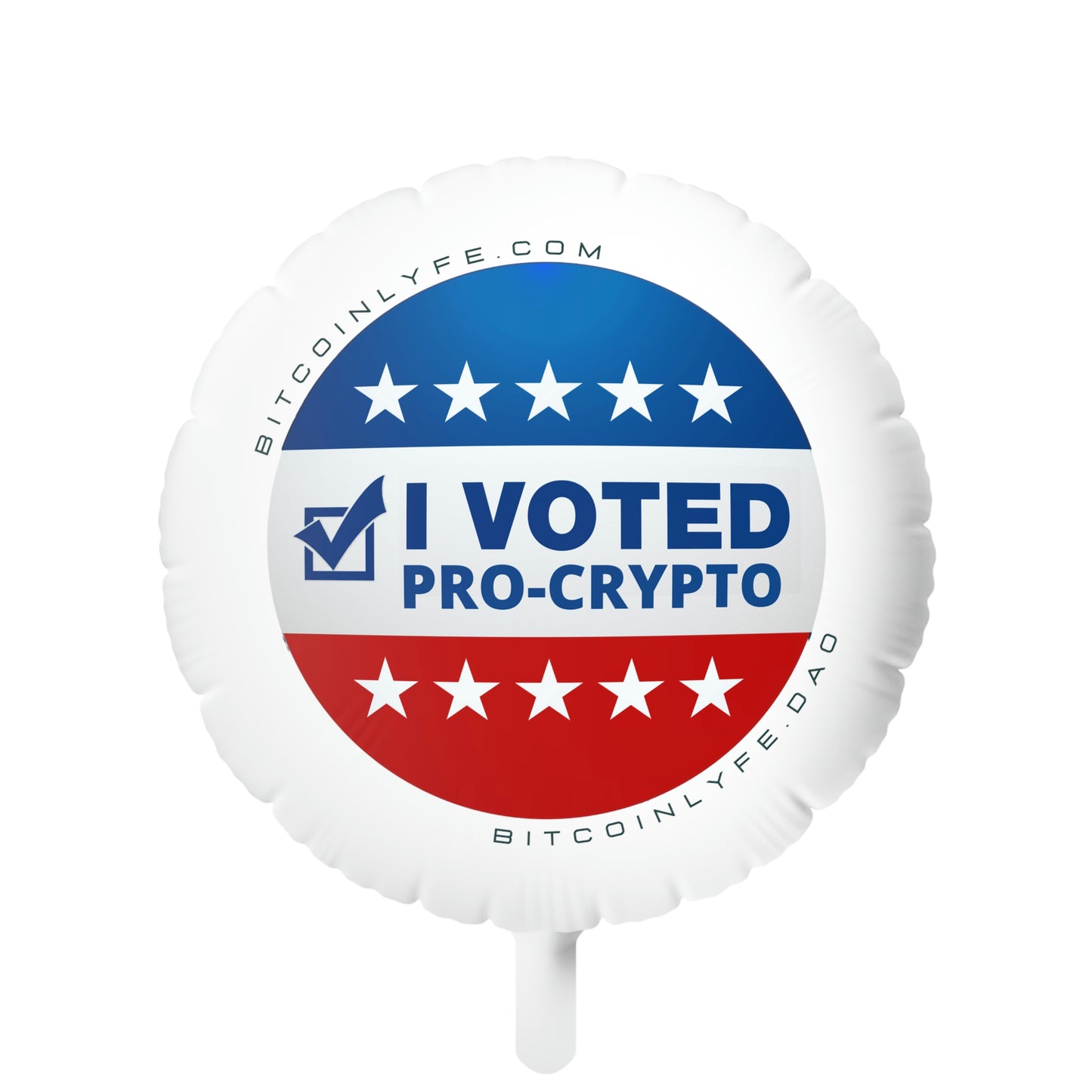 I Voted Pro-Crypto Mylar Helium Balloon, 22"