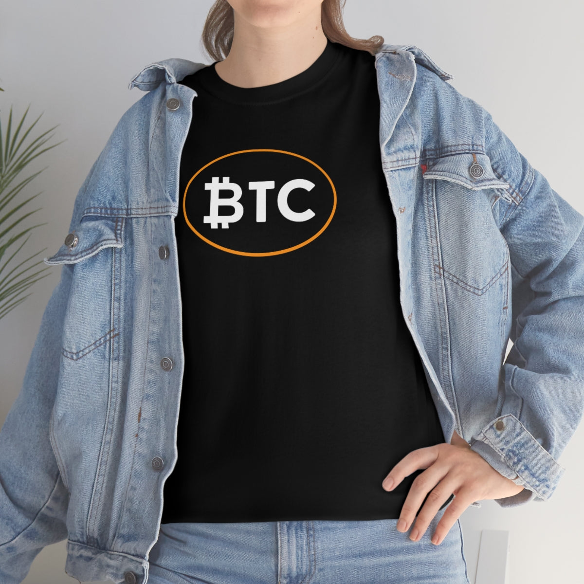 BTC Oval #4 Cotton T-Shirt, Blackout Version