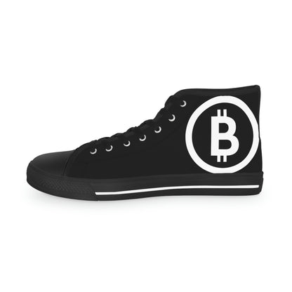 Bitcoin Men's High Top Sneakers, BTC4