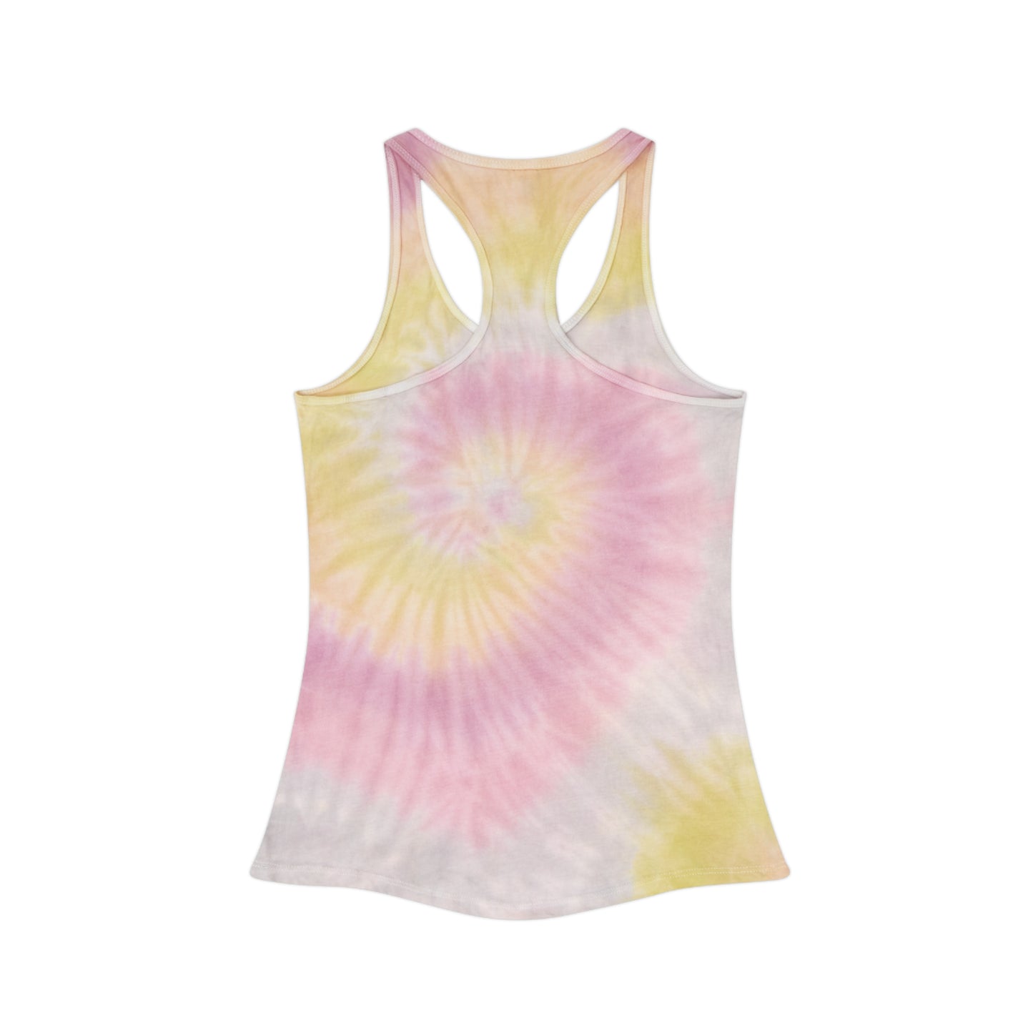 Bitcoin LYFE (Transparent) Tie Dye Racerback Tank Top