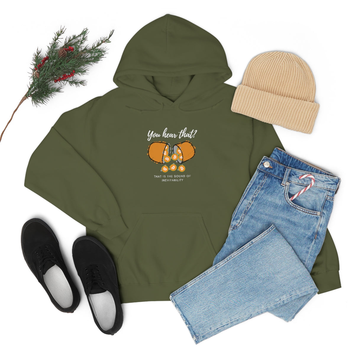 Inevitable Orange Pill Hooded Sweatshirt