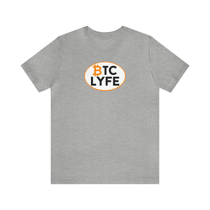 Bitcoin LYFE (Oval) Short Sleeve T-Shirt