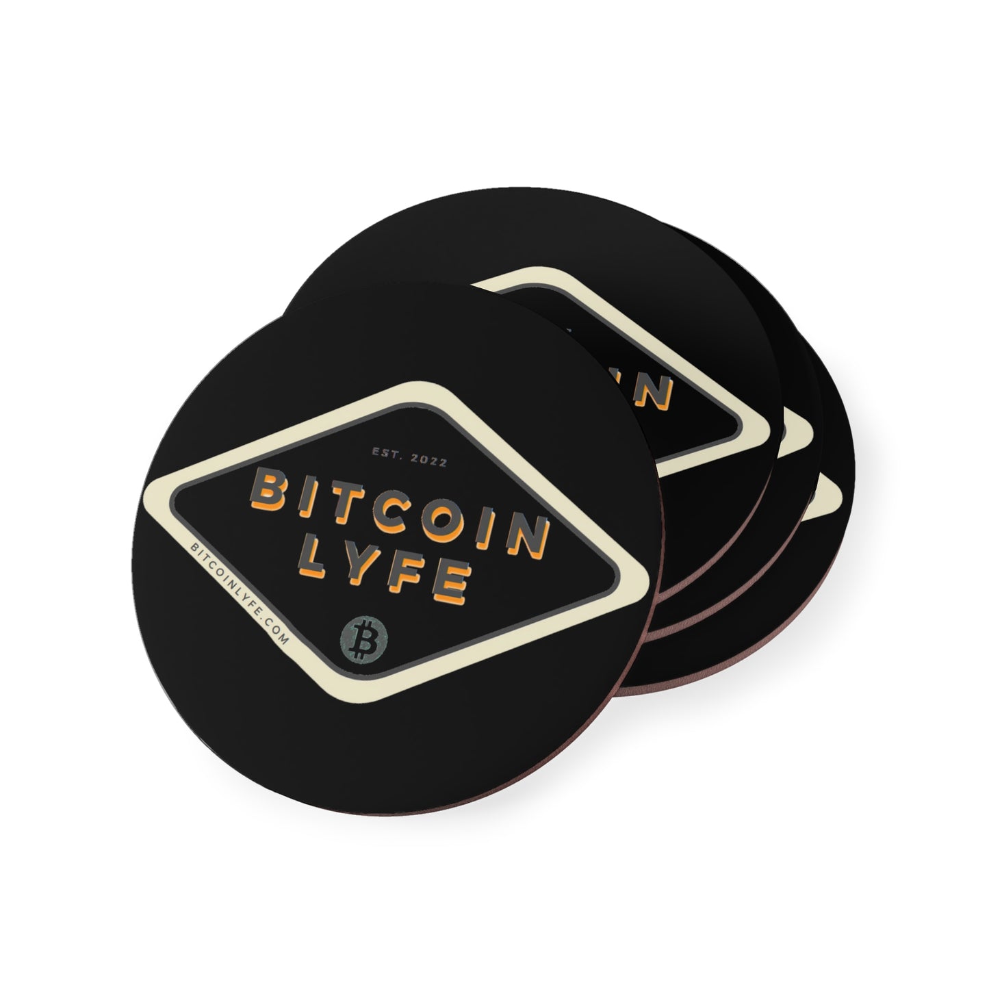 Bitcoin LYFE (Transparent) Coasters