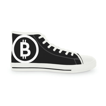 Bitcoin Men's High Top Sneakers, BTC4