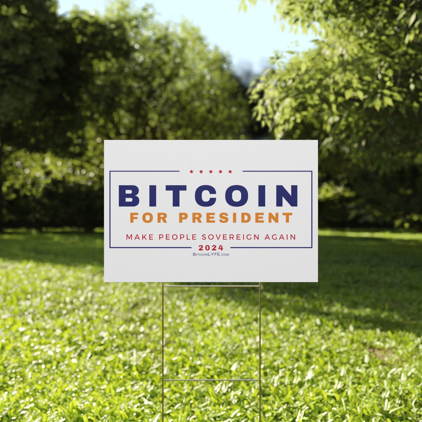 Vote - Bit...Sovereignty Plastic Yard Sign