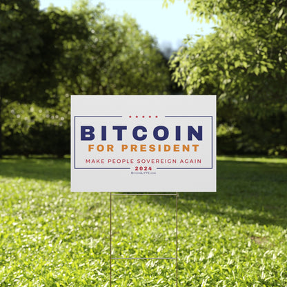 Vote - Bit...Sovereignty Plastic Yard Sign