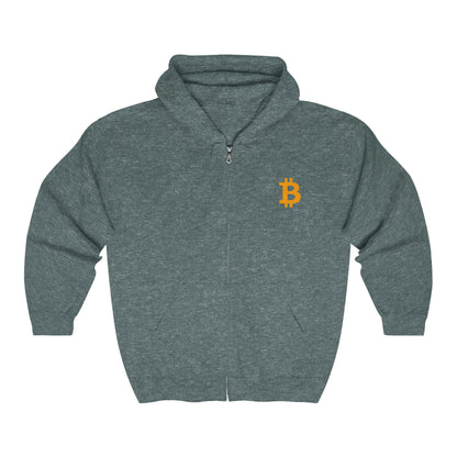 Bitcoin Heavy Blend™ Full Zip Hooded Sweatshirt, BTC3