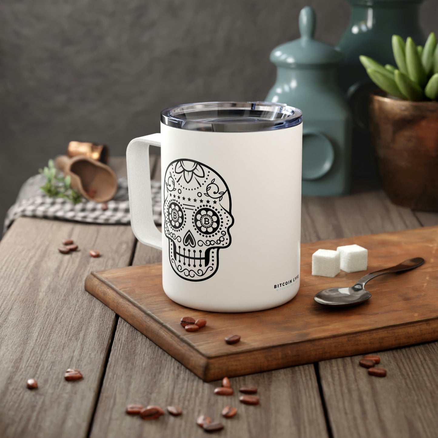 Día de los Muertos BTC 10oz Insulated Coffee Mug, Nueve