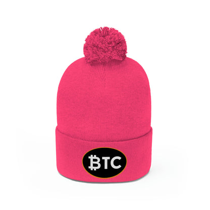 BTC Oval #4 Pom Pom Beanie