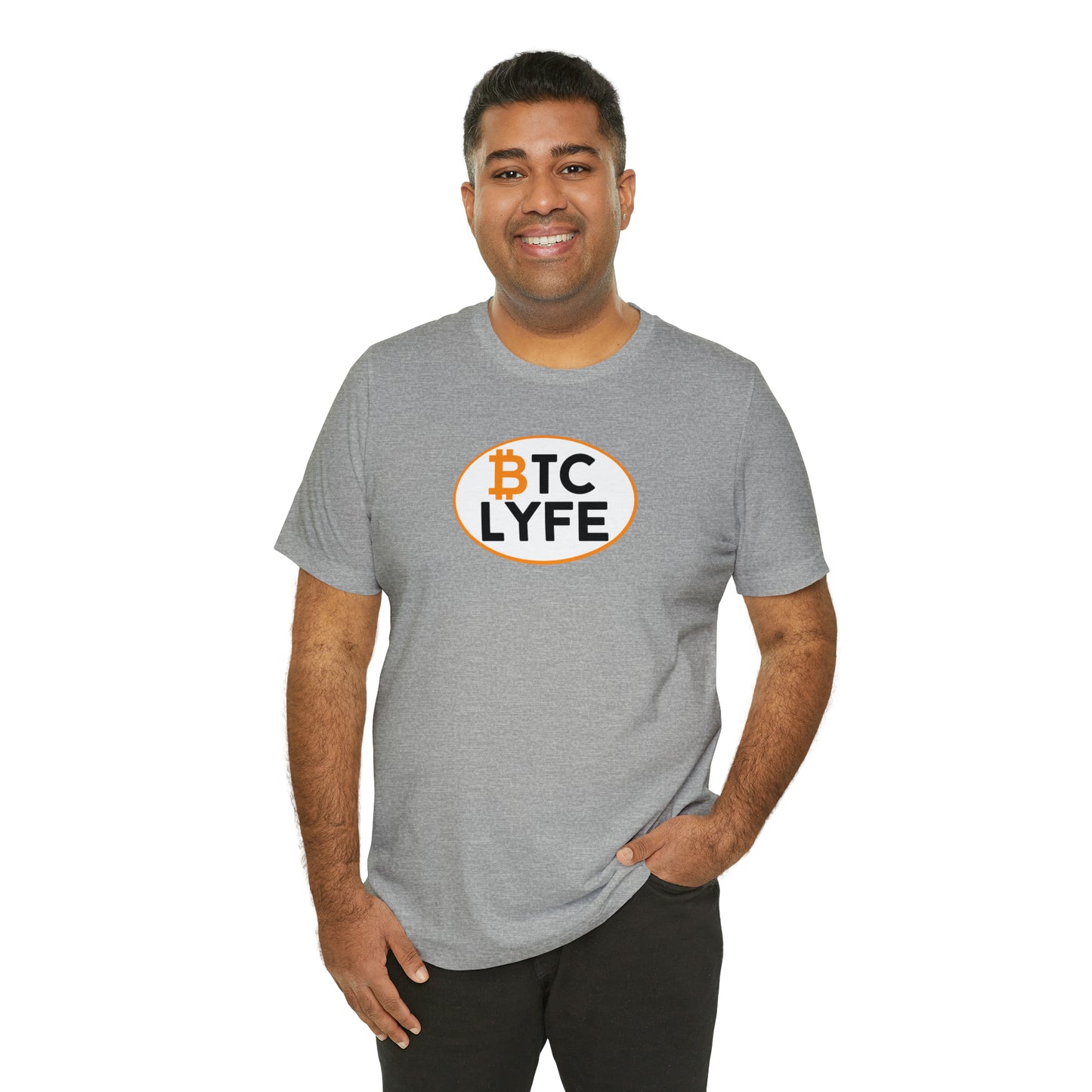 Bitcoin LYFE (Oval) Short Sleeve T-Shirt