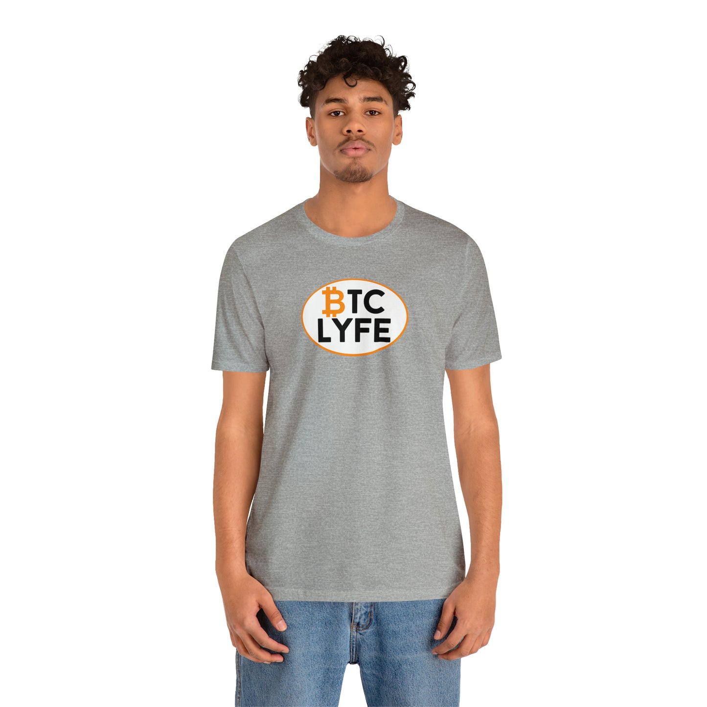 Bitcoin LYFE (Oval) Short Sleeve T-Shirt