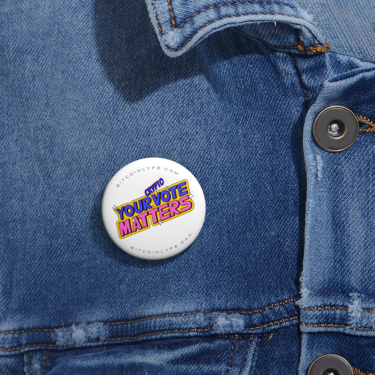 Crypto Vote Matters Pin Buttons