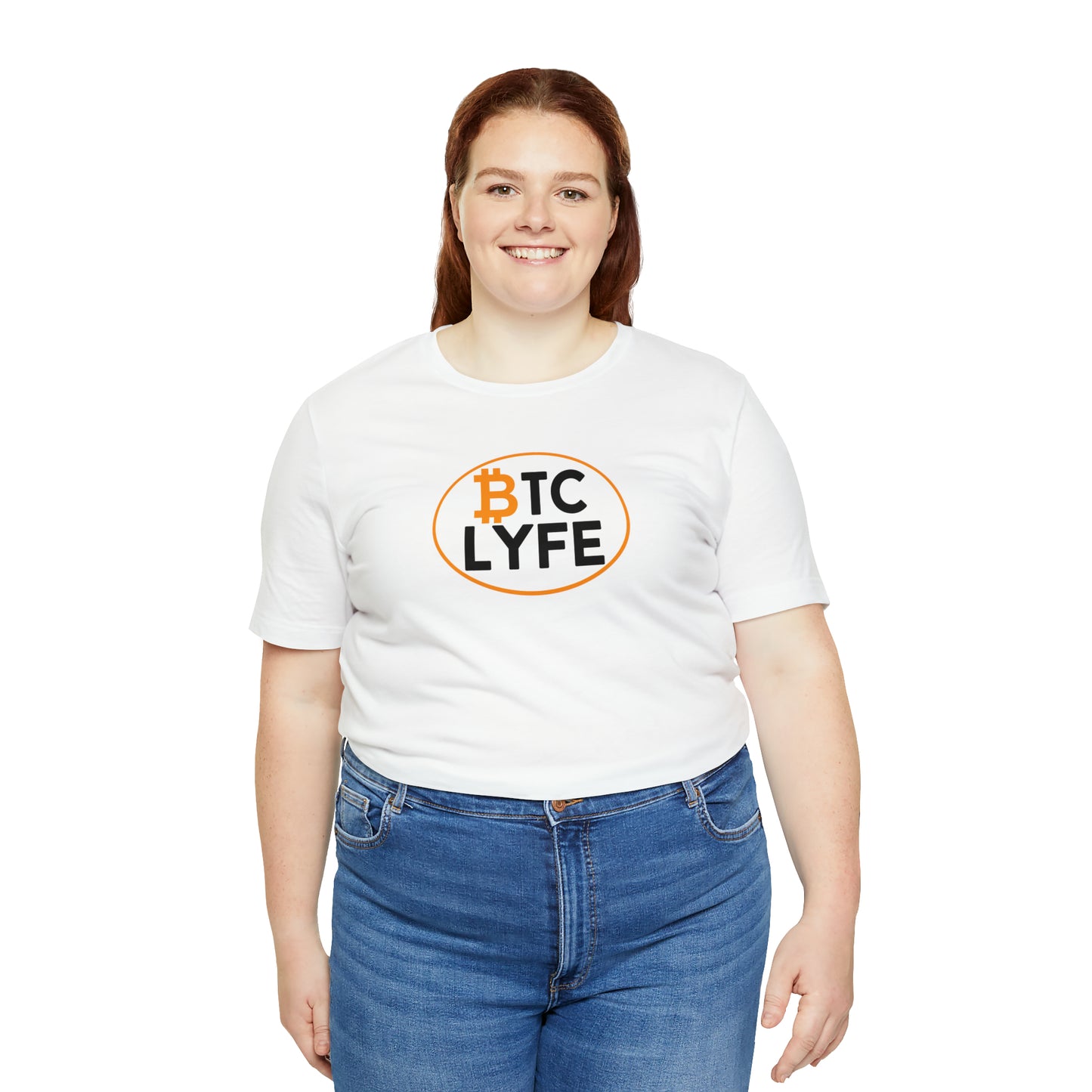 Bitcoin LYFE (Oval) Short Sleeve T-Shirt