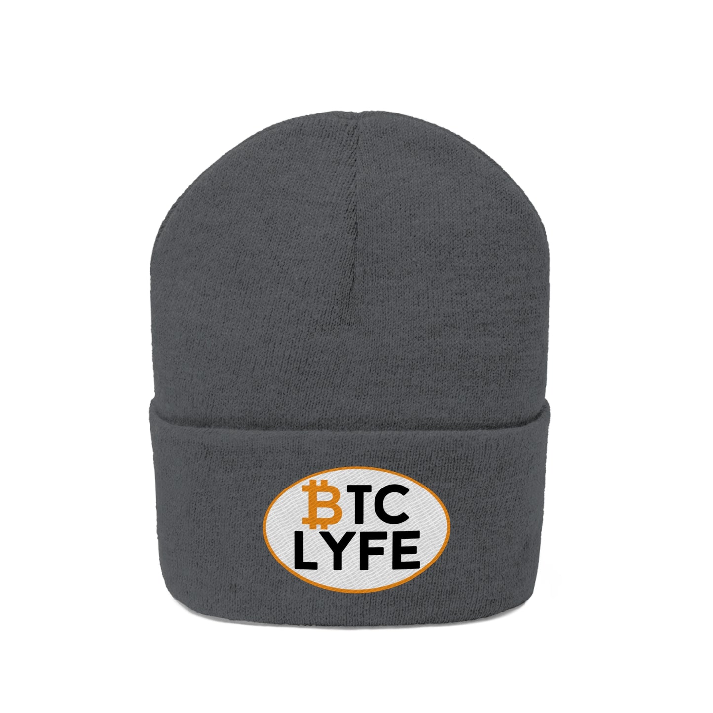 Bitcoin LYFE (Oval) Knit Beanie