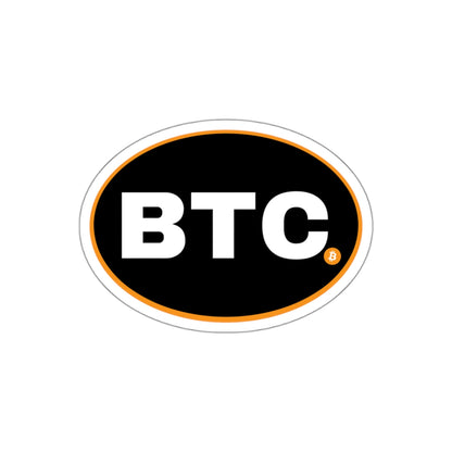 BTC #3 Oval Stickers, Blackout Version