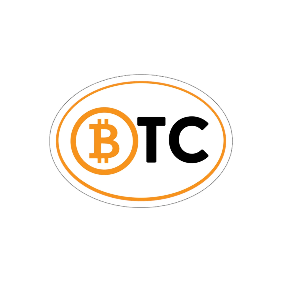 BTC #5 Oval Stickers