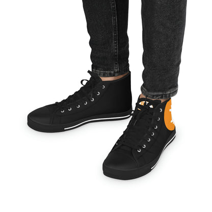 Bitcoin Men's High Top Sneakers, BTC2